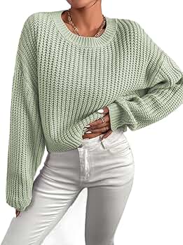 Amazon.com: Sweaters For Women Fall Fashion Solid Ribbed